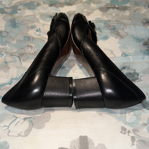 Brooks Brothers Black Leather Kiltie Bloch Heel Pumps 7.5 EUC - Picture 7 of 16